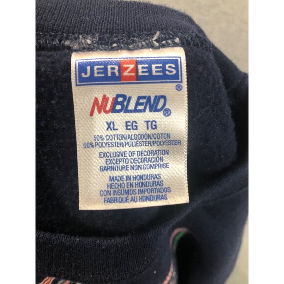 Ugly Christmas Sweater XL Mike Tyson Joke Merry Chrithmith Navy Party Novelty - Picture 6 of 6